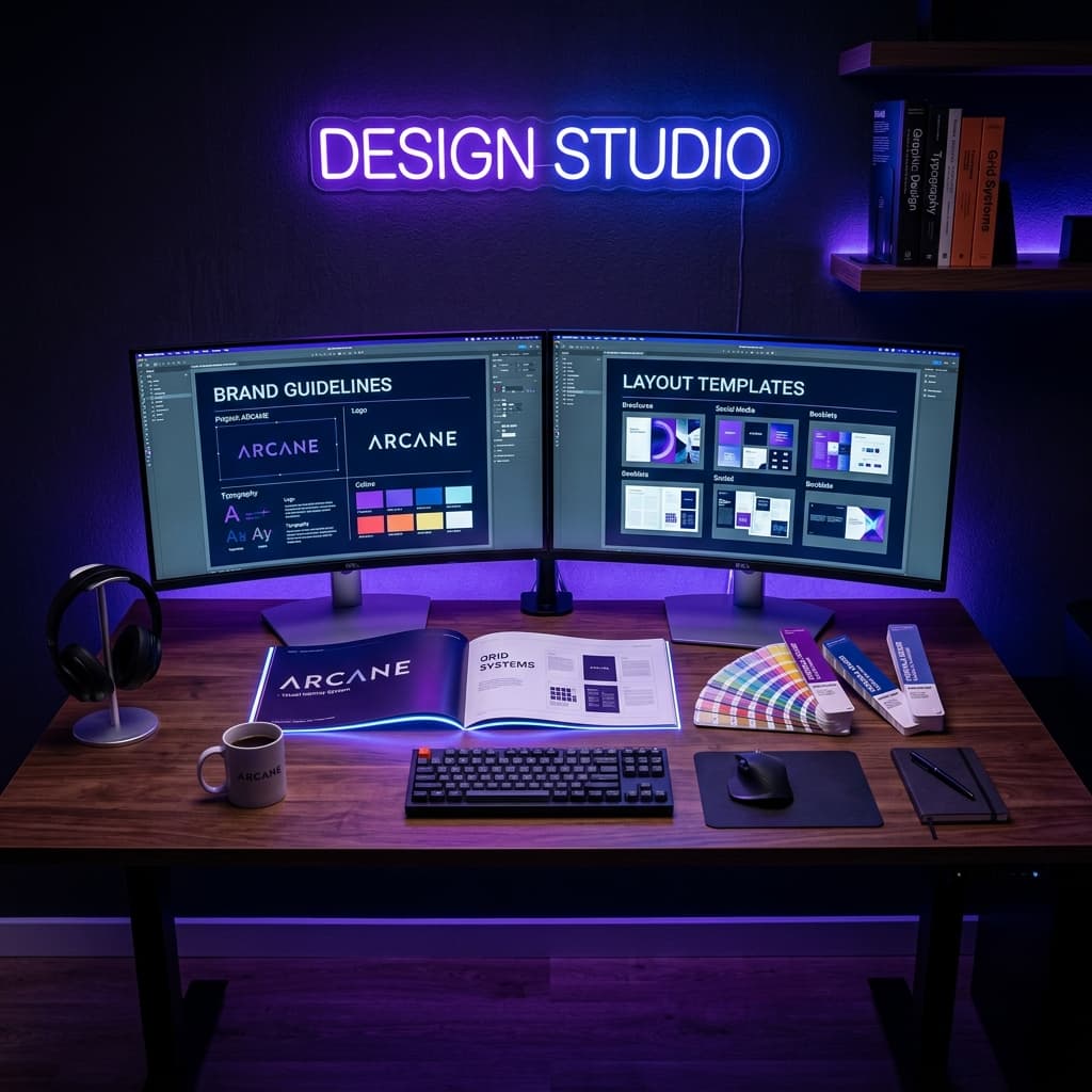 Brand Guidelines Desk Workspace