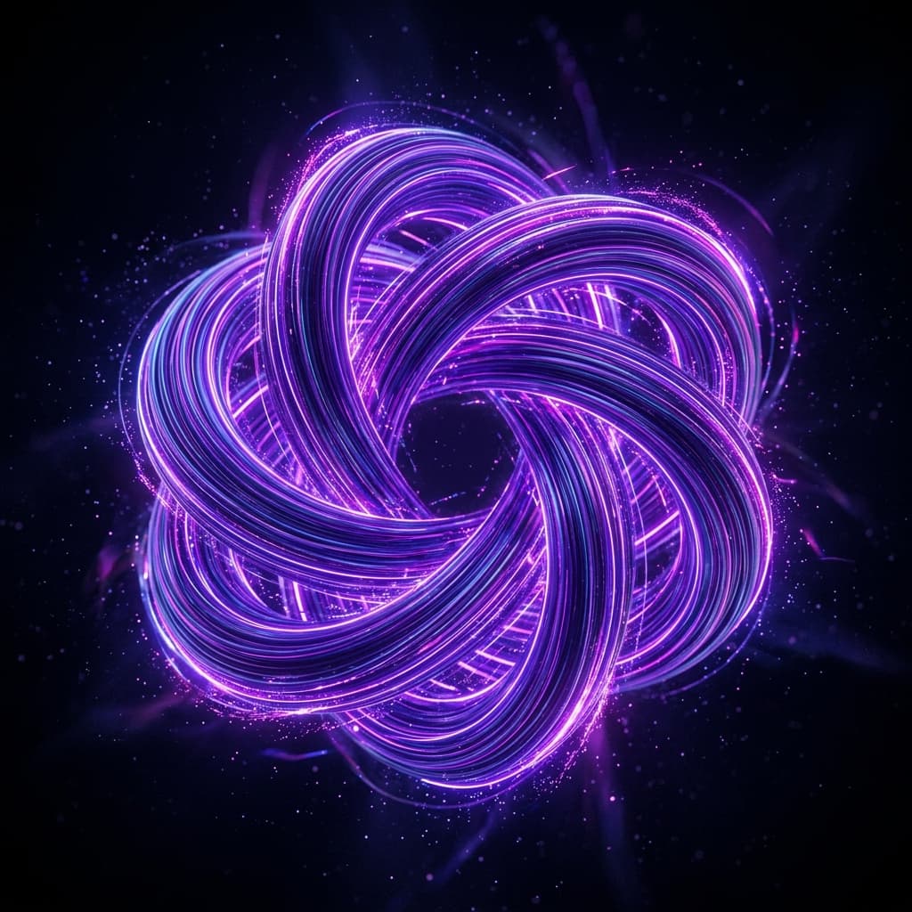 3D Red/Cyan Knot Graphic